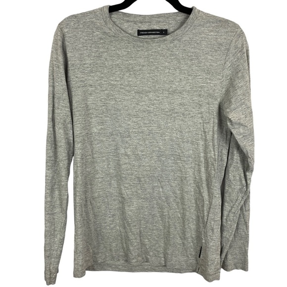 French Connection Long Sleeve Crew Neck Tee Small Grey - Picture 1 of 11